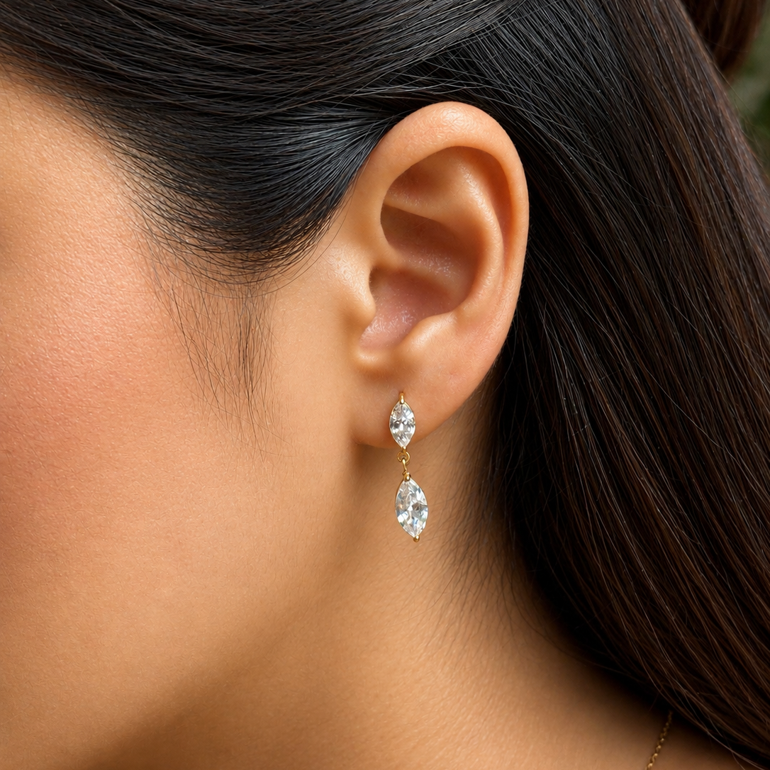 Olive Drop Studs