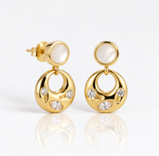 Whimsy Gem Hoops (White)