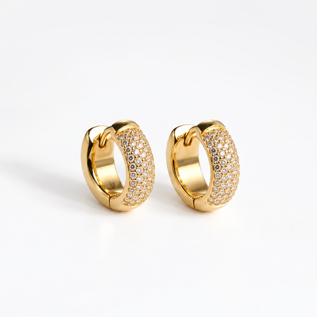 Classic Studded Hoops