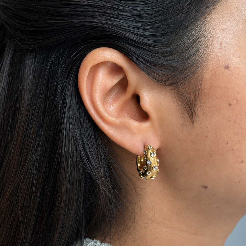 Ira Studded Hoops