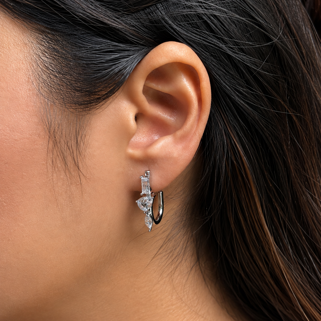 Solenne Earrings (Silver)