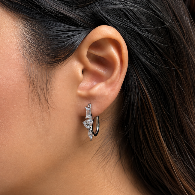 Solenne Earrings (Silver)