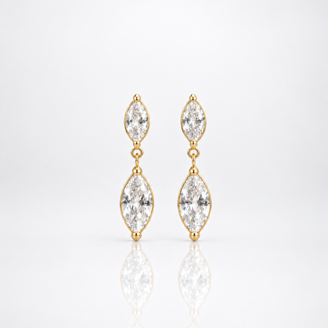 Olive Drop Studs