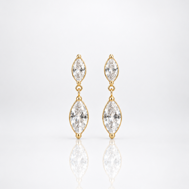 Olive Drop Studs