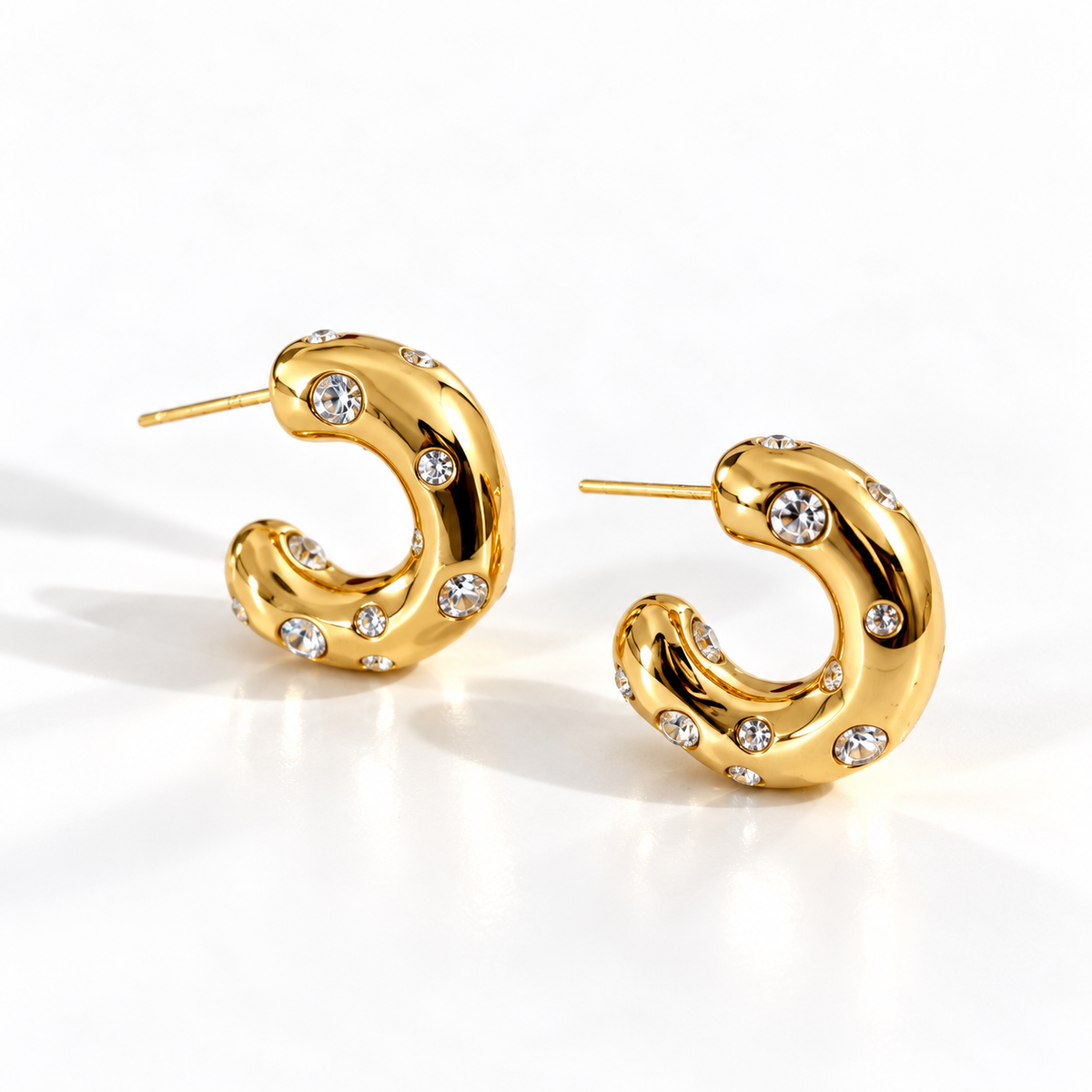 Chunky Gold Hoops