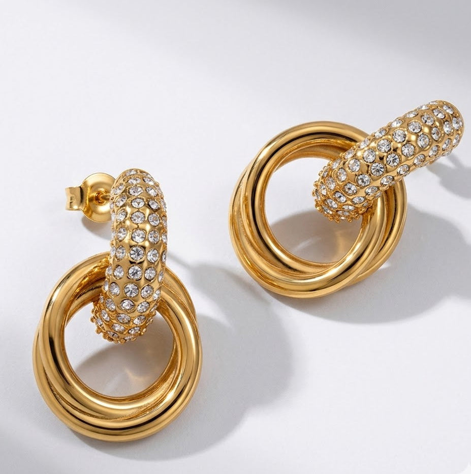 Bella Sparkle Hoops (gold)