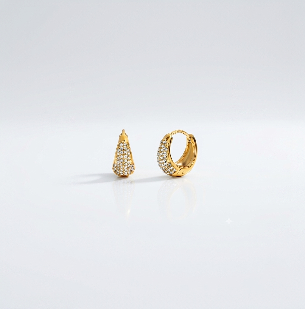 Eloise Studded Hoops-Small