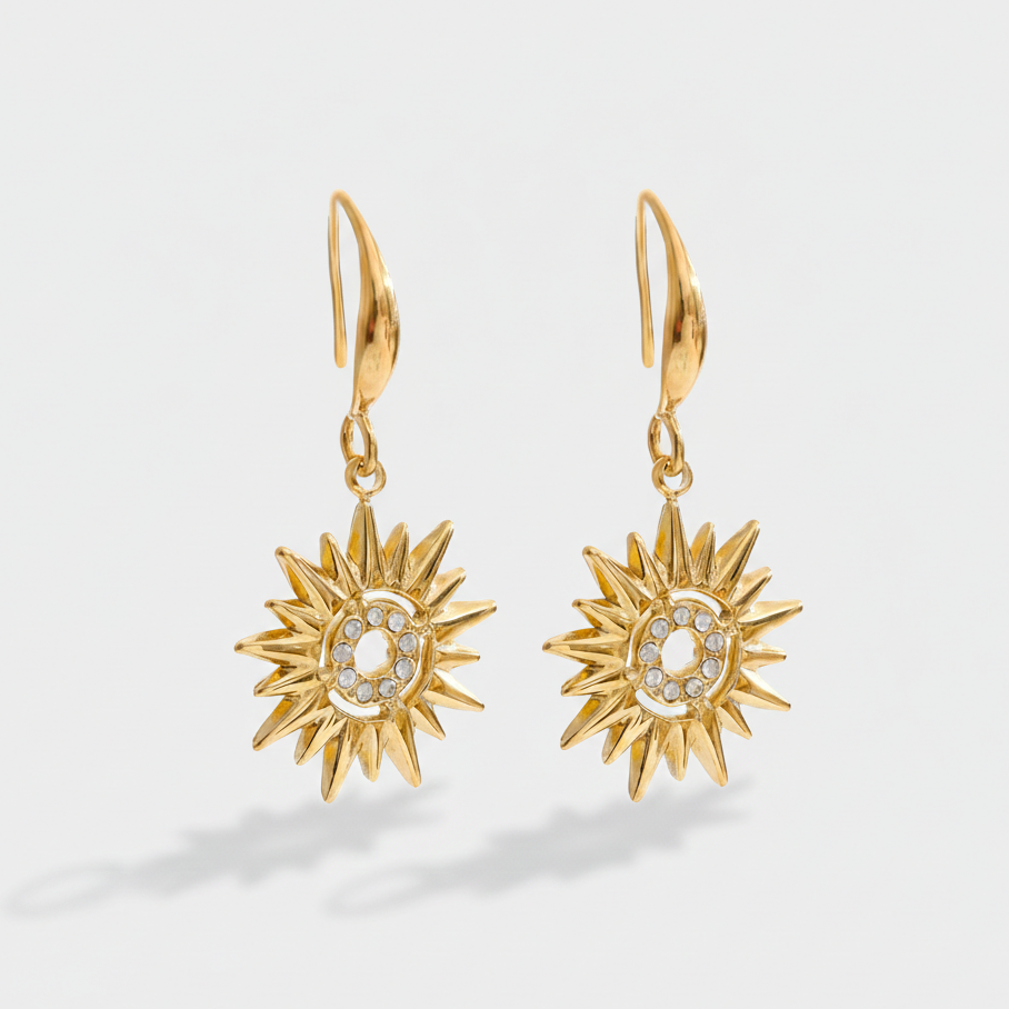 Amber Sun Hoops