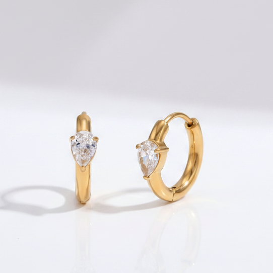 Opal Hoops -Gold
