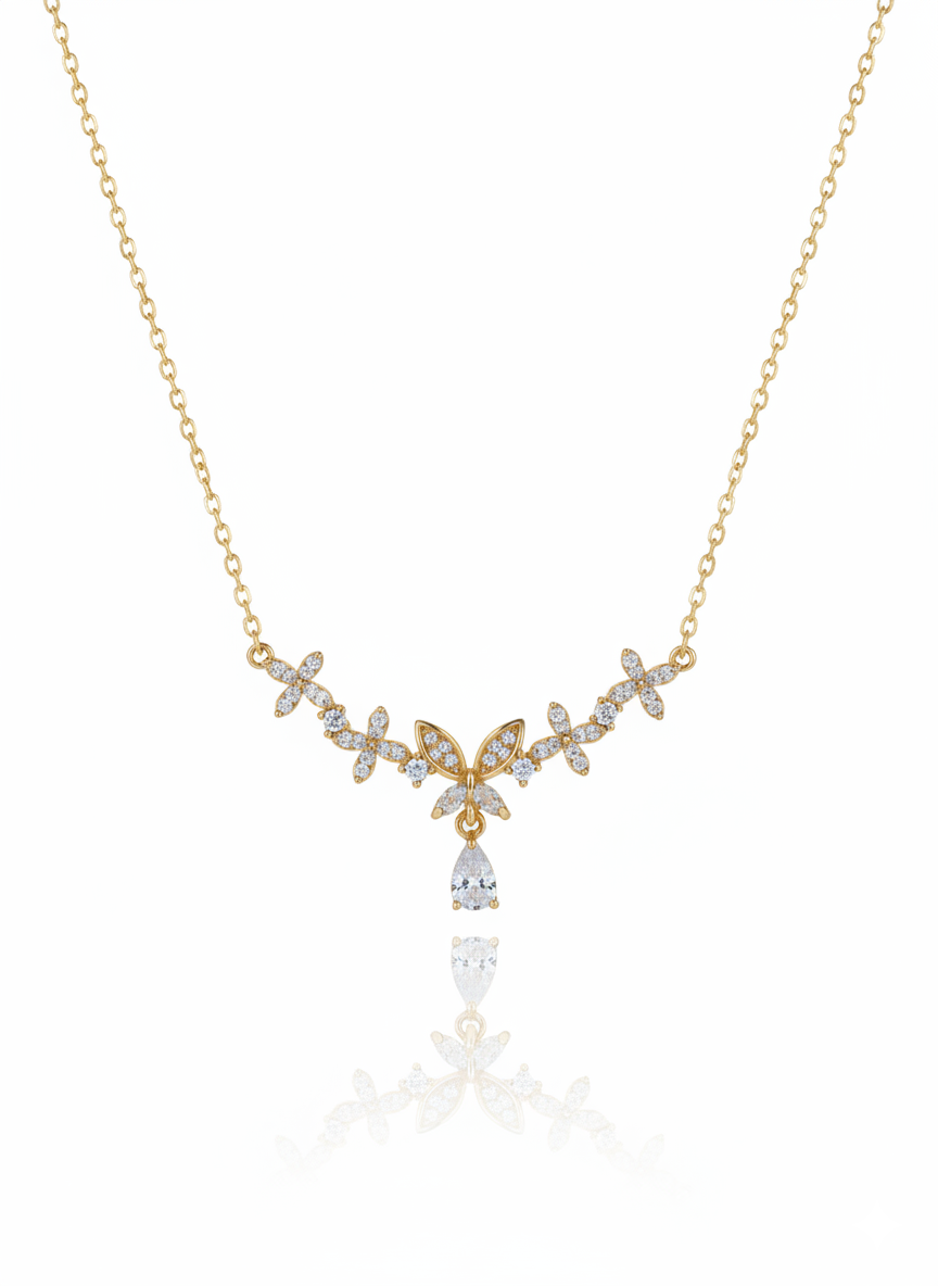 Radiant Bloom Drop Necklace