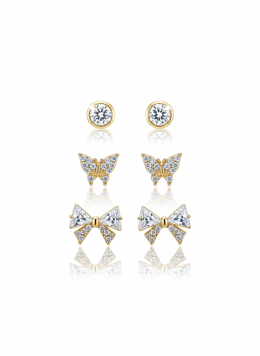 Double Wing Shine Earrings