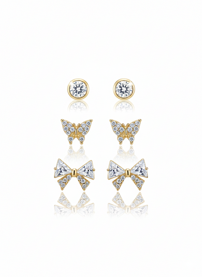 Double Wing Shine Earrings