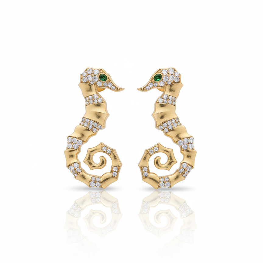 Seahorse Swirl Earring
