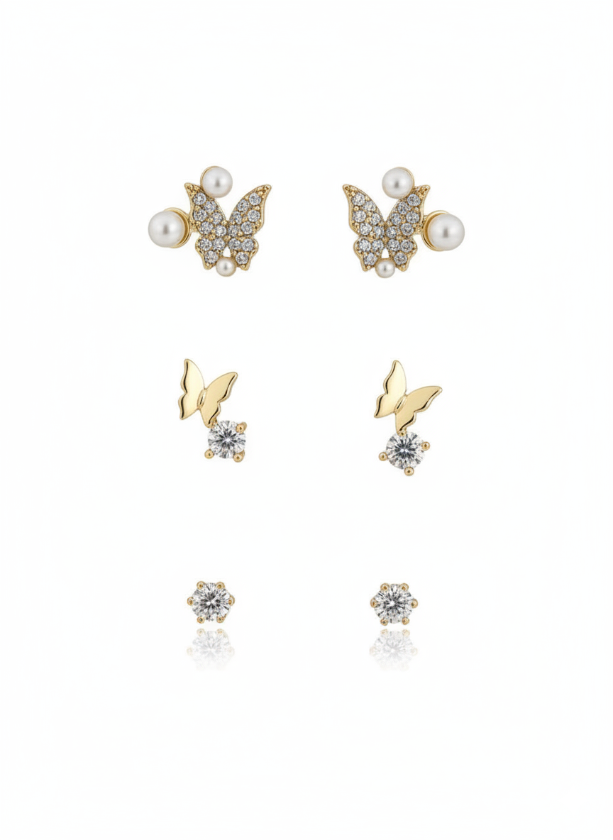 Butterfly Trio Earring