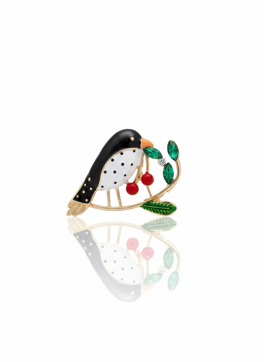 Chirping bliss brooch