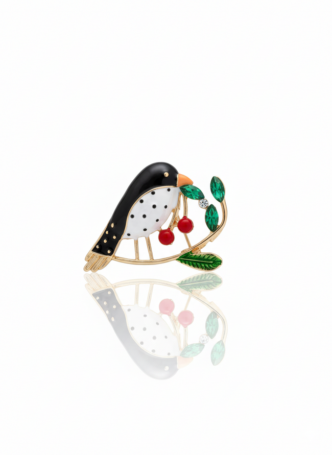 Chirping bliss brooch