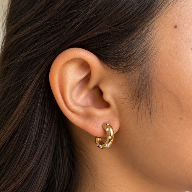 Chunky Gold Hoops