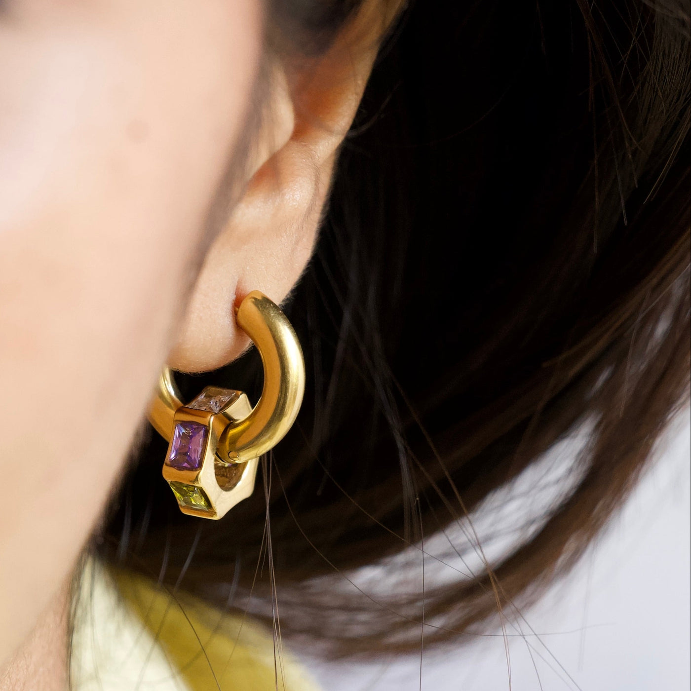 Radiant Gem Hoops