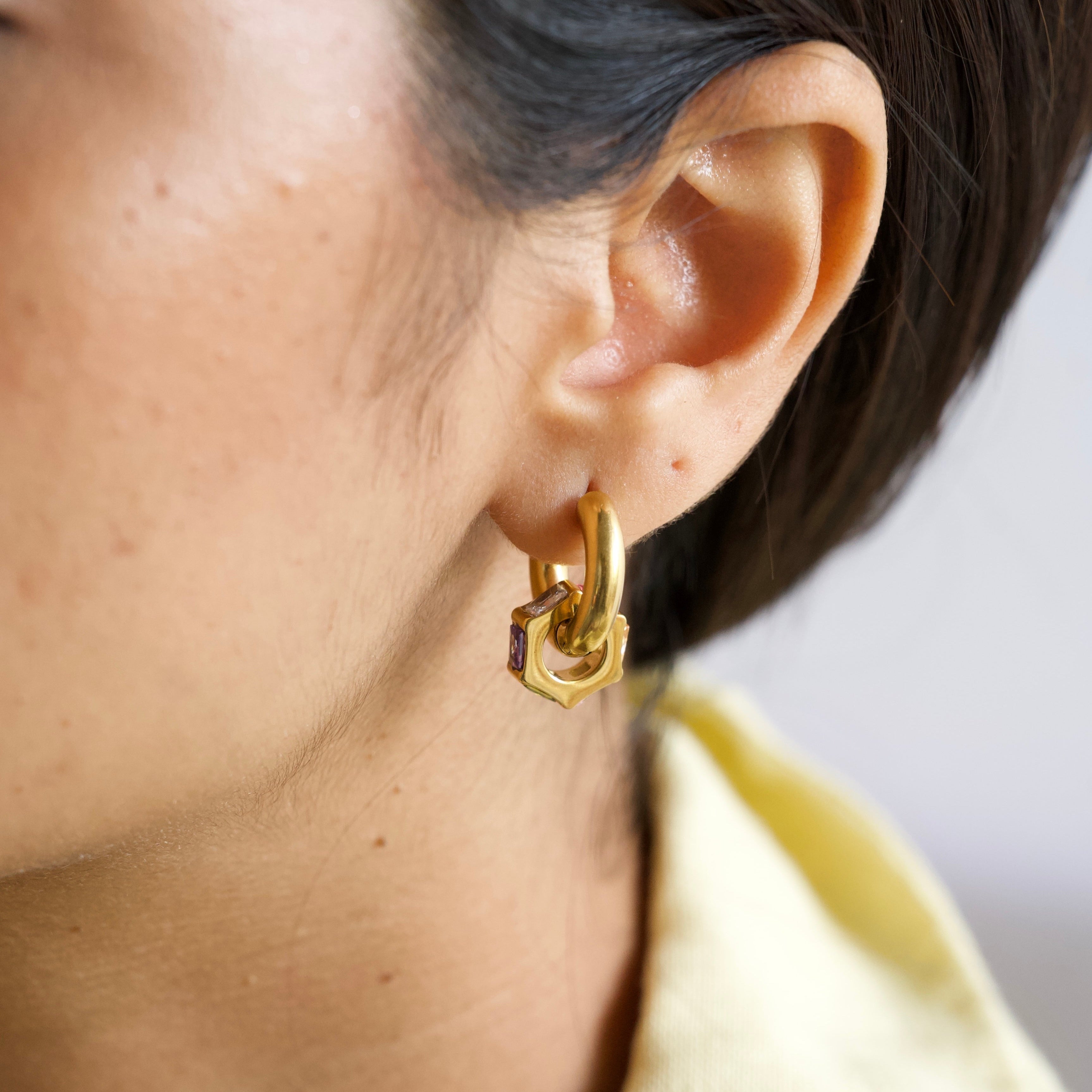 Radiant Gem Hoops