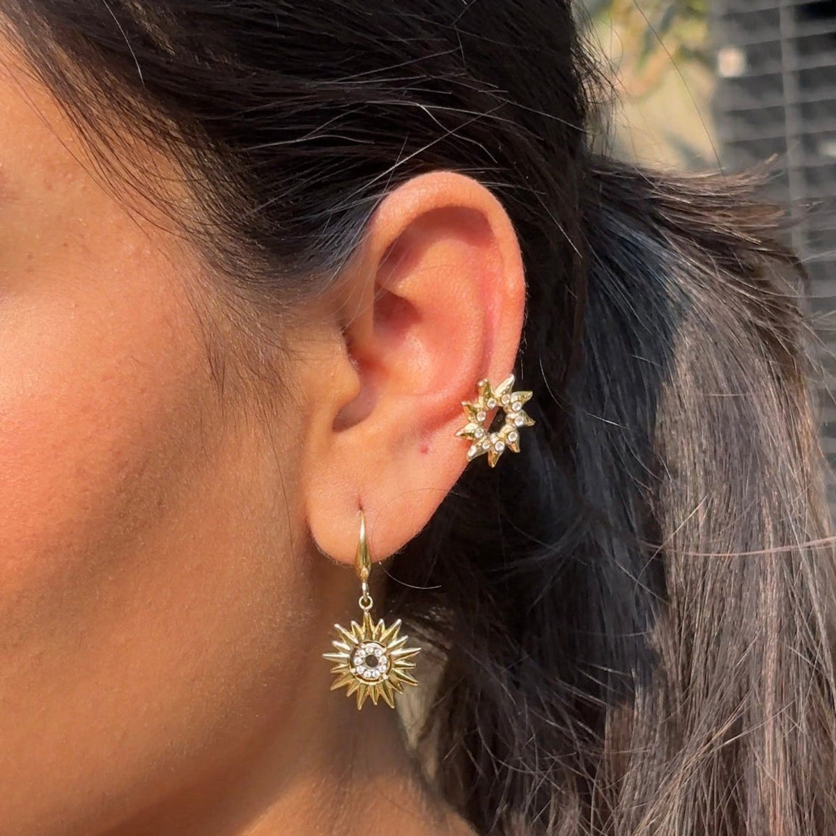 Amber Sun Hoops