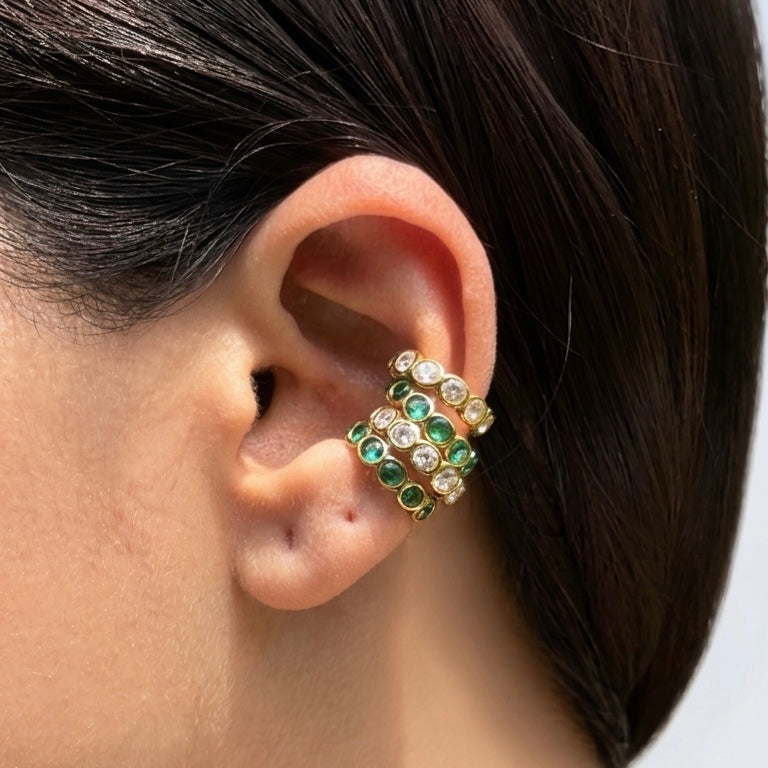 Serene Ear Cuff (Emerald)