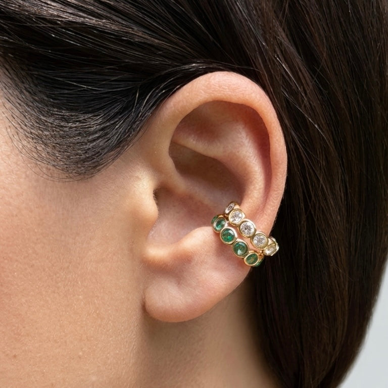 Serene Ear Cuff (Emerald)