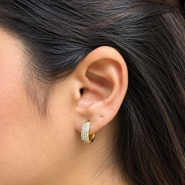 Classic Studded Hoops