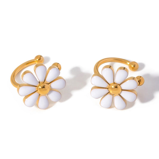 Snow Petal Ear Cuffs