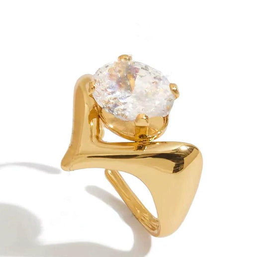 Sculpted Shine Ring