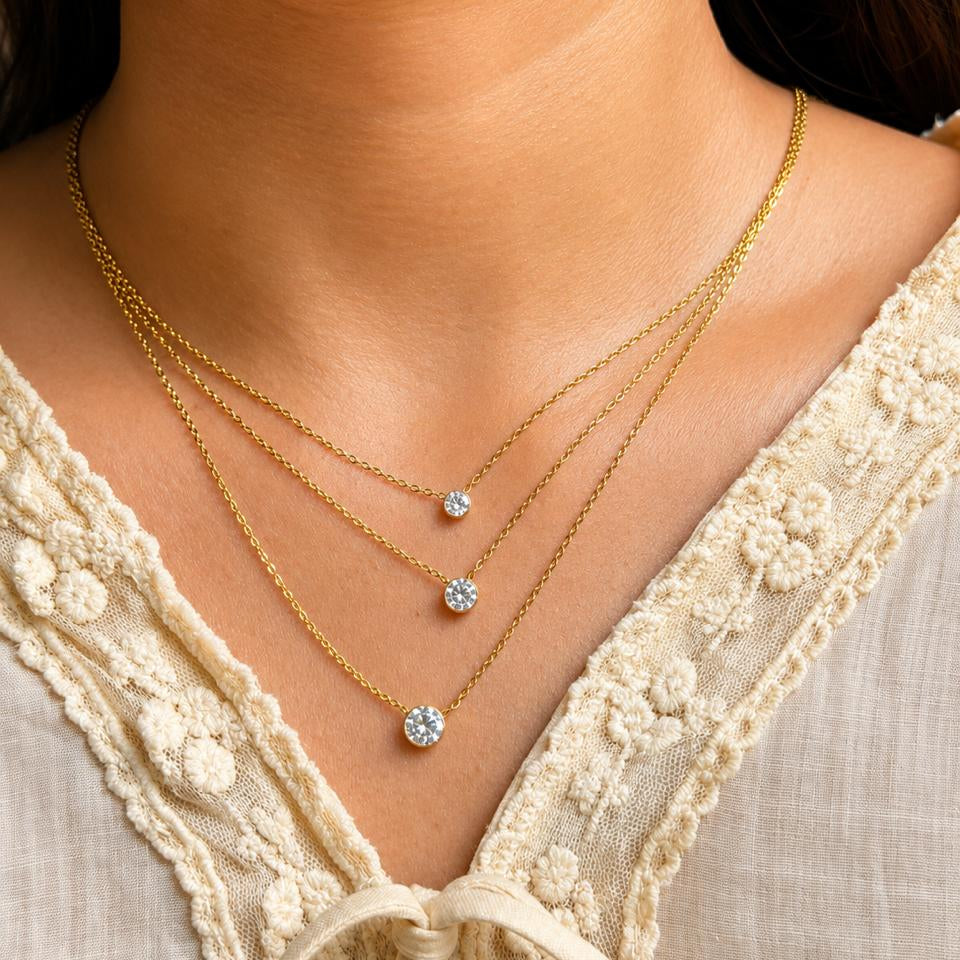 Triple Charm Necklace