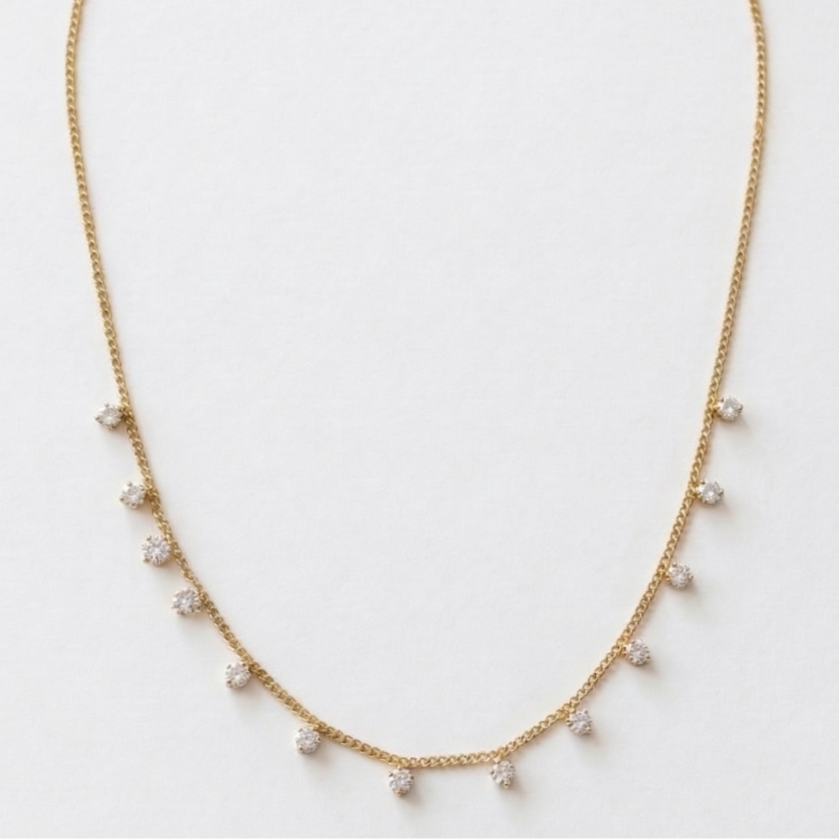 Amara Necklace – zircon drop gold necklace for women India