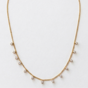 Amara Necklace – zircon drop gold necklace for women India