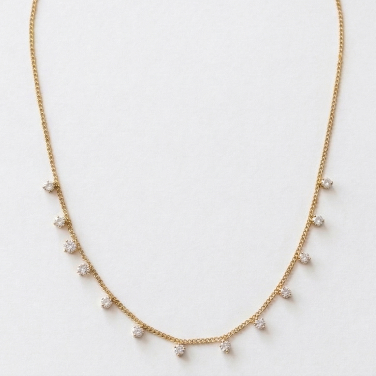 Amara Necklace – zircon drop gold necklace for women India