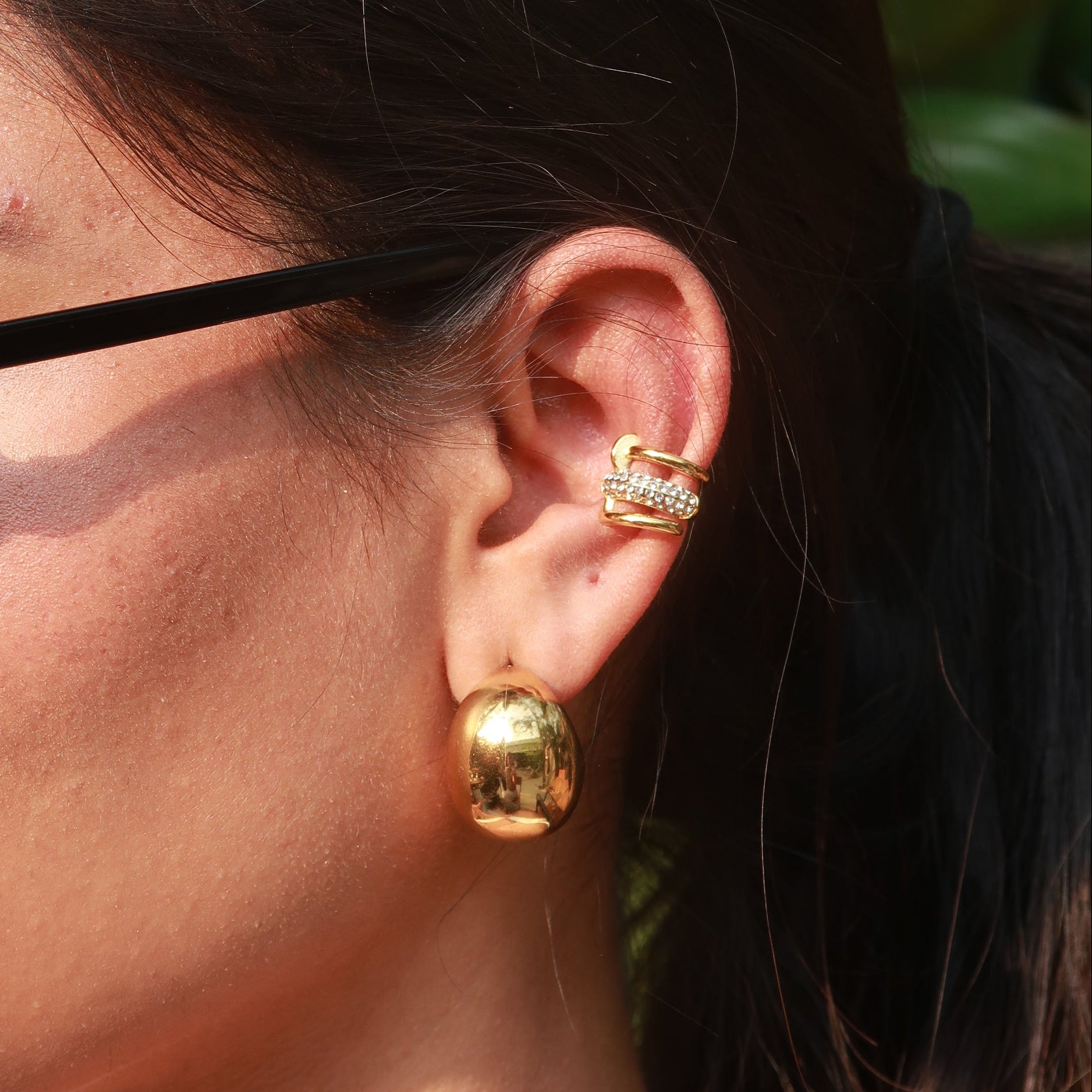 Aura Ear Cuff – no piercing, statement zircon ear cuff India
