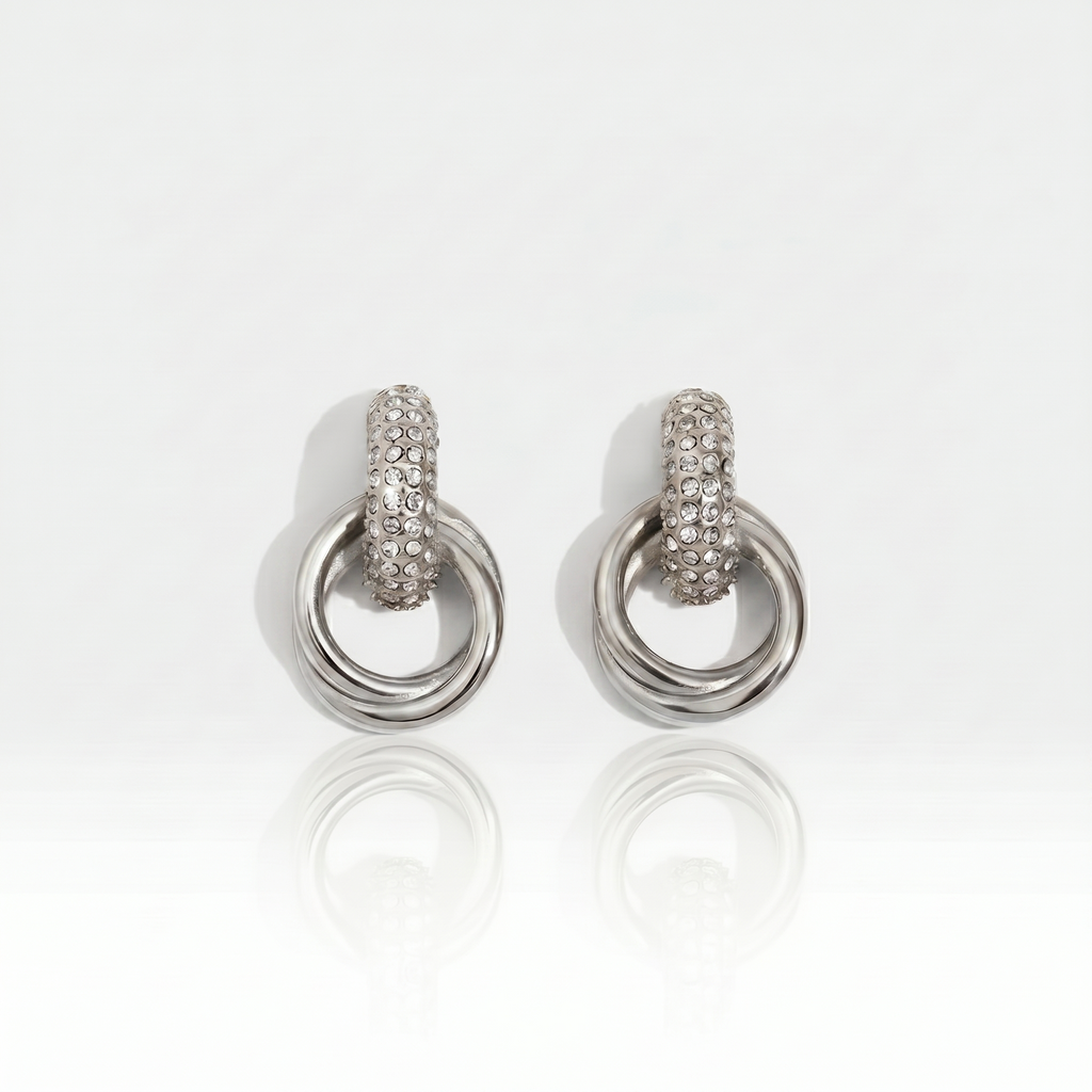 Bella Sparkle Hoops (silver)