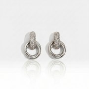 Bella Sparkle Hoops -silver
