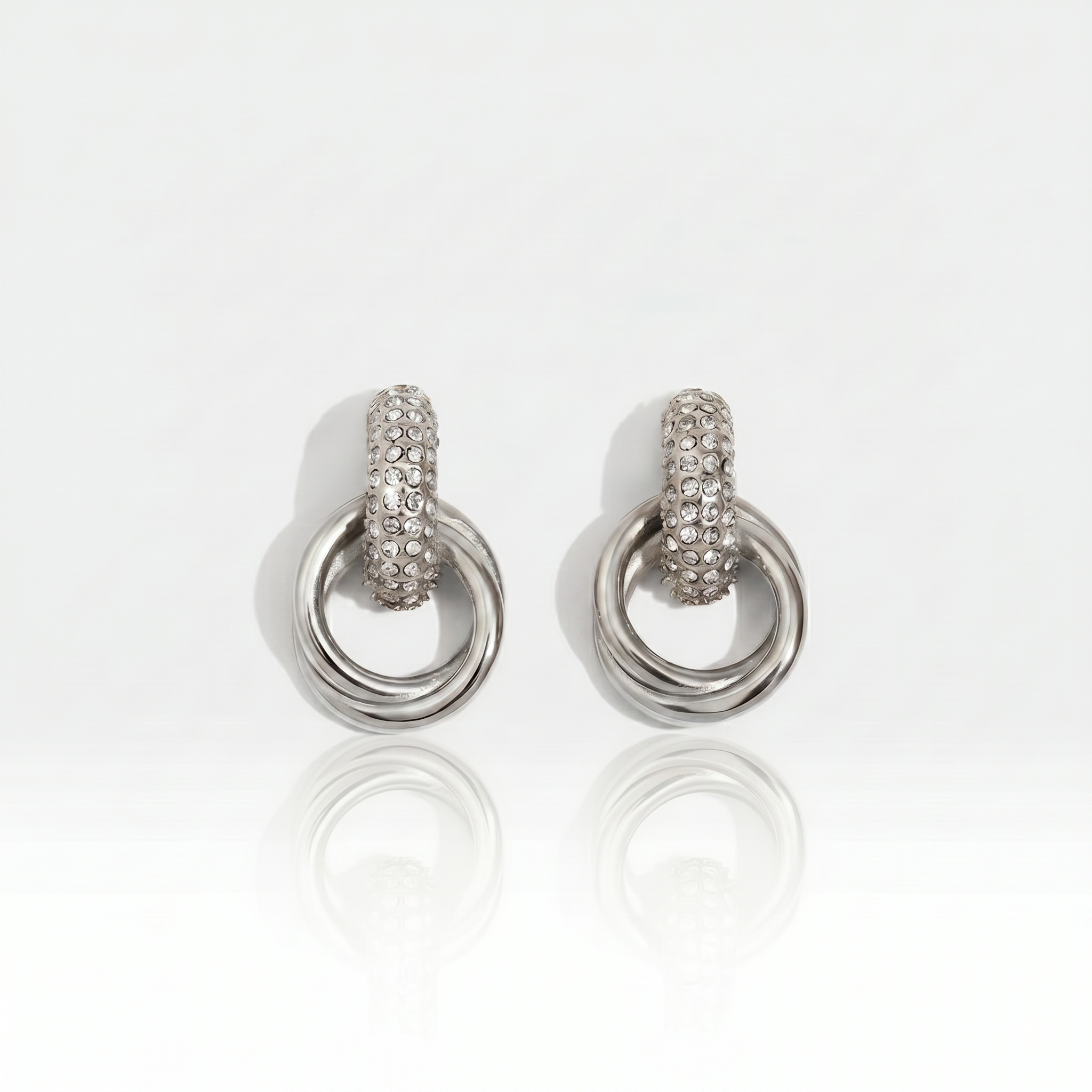 Bella Sparkle Hoops (silver)