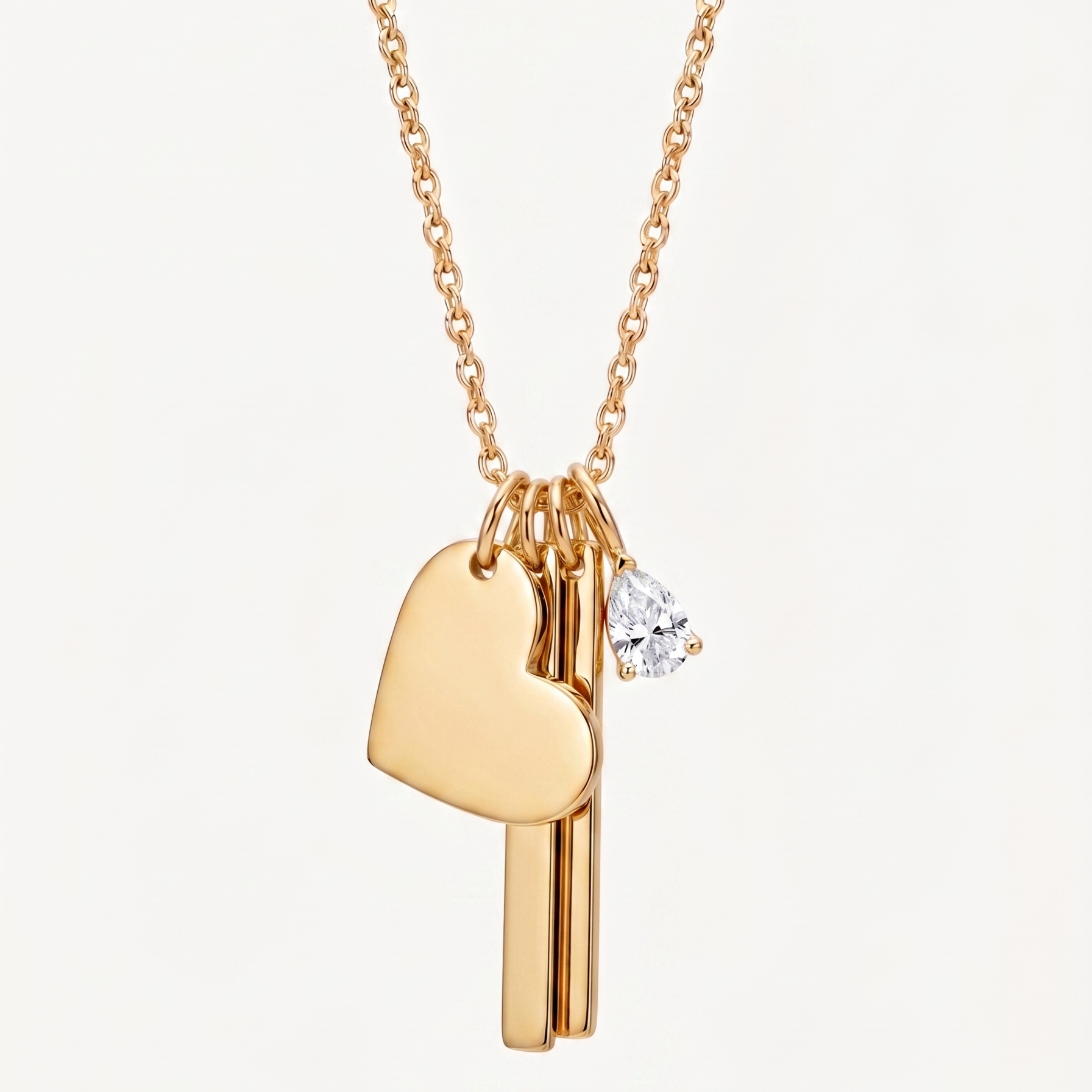 18k gold plated custom engraved necklace – Cherished Carvings personalised jewellery India