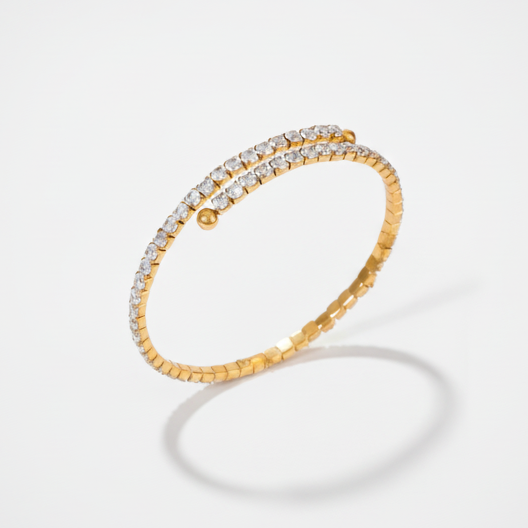 Crown Arc gold cuff bracelet for women – anti-tarnish sculpted bangle bracelet India