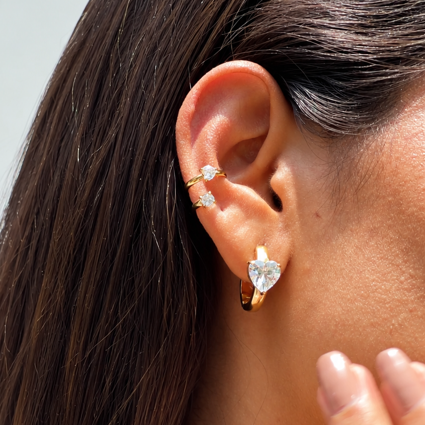 Cupid Ear Cuff – double band gold ear cuff for women India