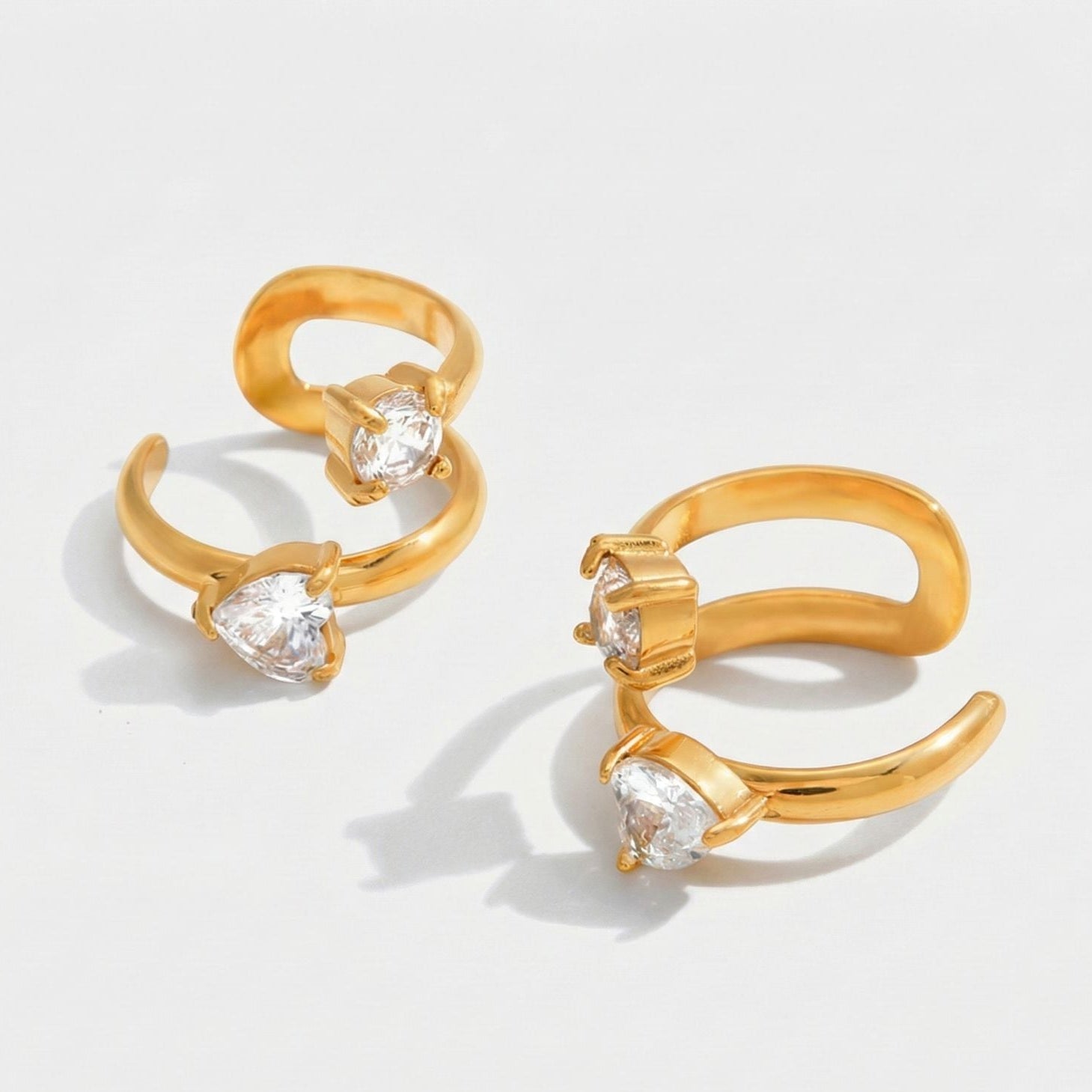 Cupid ear cuff styled on ear – gold-plated minimal ear cuff jewellery India