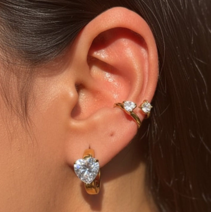 Cupid gold ear cuff for women – minimal anti-tarnish ear cuff jewellery India