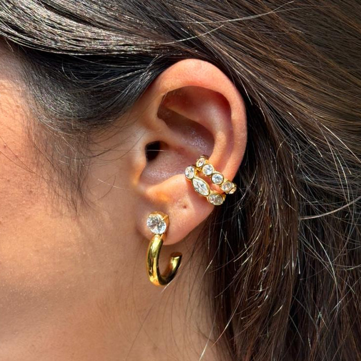 Dewdrop Cuff minimalist crystal ear cuff India
