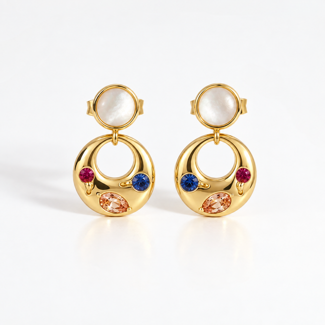 Whimsy Gem Hoops (Multi)