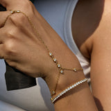 Elina gold hand chain bracelet for women – anti-tarnish waterproof hand chain India