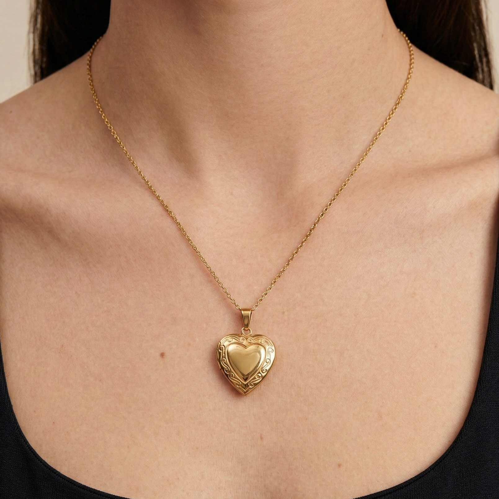 Forever Love custom photo heart gold pendant – bestseller personalised engraved necklace India
