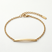 Personalised engraved heart gold bracelet for women – Heartsong custom anti-tarnish bracelet India
