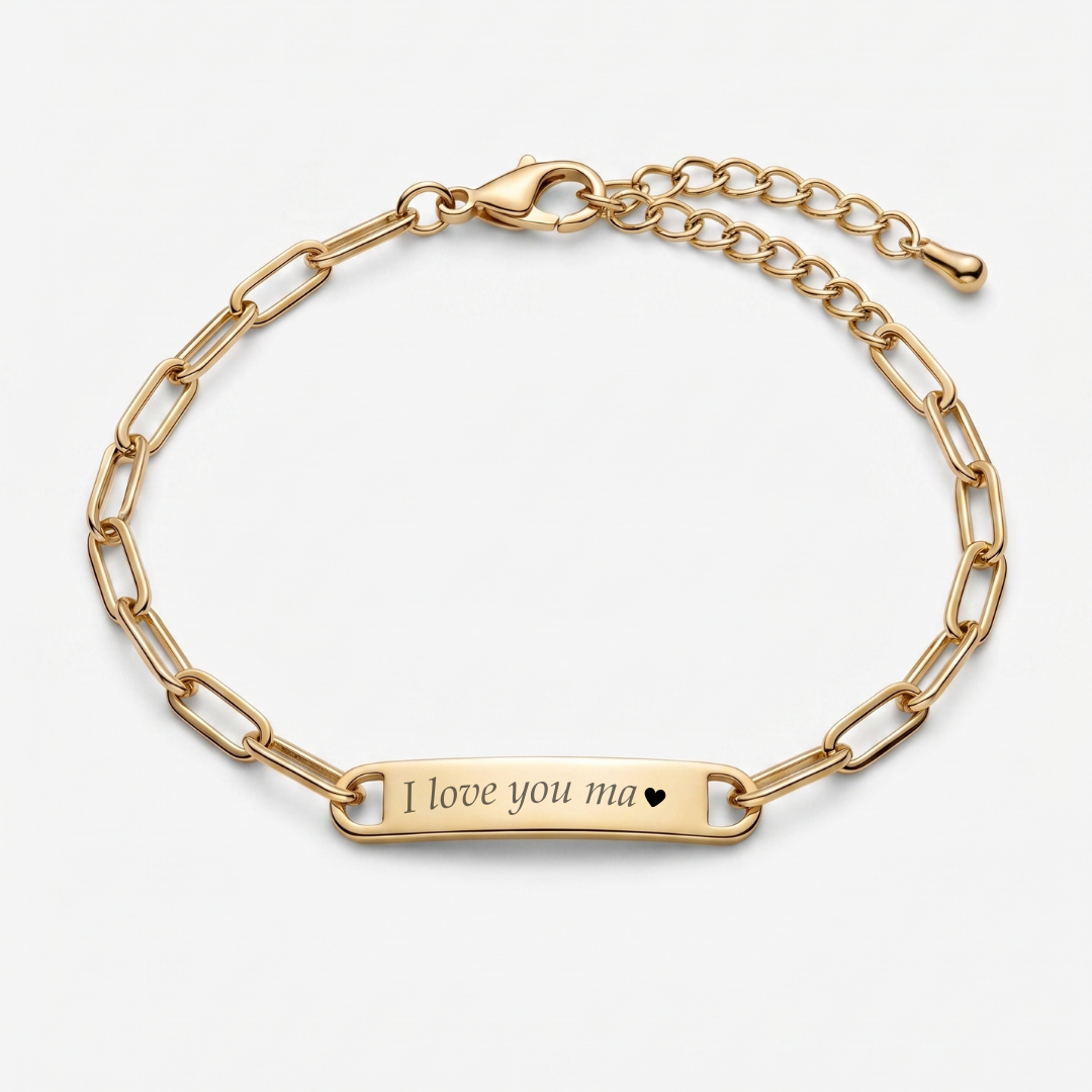 Custom engraved story bracelet for women – Inscribe Me personalised gold name bracelet India