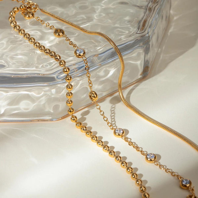 Stellar gold bracelet from ivory glow bundle - waterproof jewellery set India