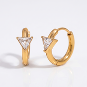 Midnight Crystal Hoops
